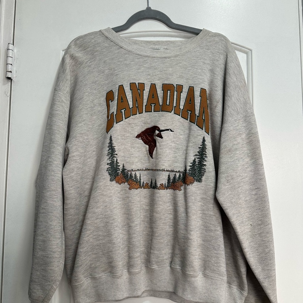 Gray Canadian Graphic Sweater